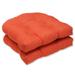 Pillow Perfect Outdoor/ Indoor Rave Coral Wicker Seat Cushion (Set of 2)