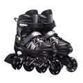 ZSQSM Adjustable Inline Skates Men Women Adult Roller Blades Skates Boys Fitness Skates Skates Outdoor Blades Inline Roller Skates Rollerblades for Girls Beginners, Black, Large, SO07500