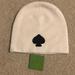 Kate Spade Accessories | Kate Spade Signature Cream Spade Beanie Hat Cap New With Tags | Color: Cream/Pink | Size: Various