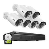 SANNCE 8CH 5MP POE Home Security Camera System 2MP 8CH POE NVR 6pcs 1080P Outdoor POE Cameras 1TB Hard Drive