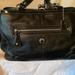 Coach Bags | Coach “Laura” Black Leather Carryall Handbag | Color: Black/Blue | Size: 14 X 9 X 6