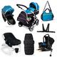 Duel DS Baby & Tot All in One with Isofix Car Seat & Base + Accessories (Aqua)