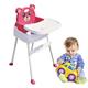 Baby High Chair Infant 4 in1 Baby Feeding Collapsible High Chair Seat Foldable Children Infant (Pink)