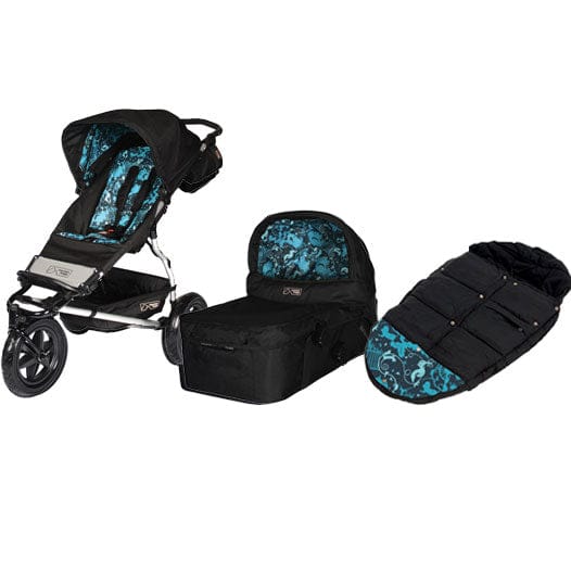 Mountain Buggy Urban Jungle Single Stroller + Carry Cot + Footmuff in Limited Edition Midnight