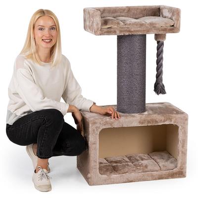Happypet - Kratzbaum 'Mick' Grosse Katzen Stabil 103 cm - Premium Qualität, 600g Plüsch, dicker Image