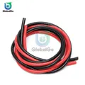 Câble en silicone 16AWG résistant à la chaleur souple gel de pton 1 mètre noir 1 mètre rouge
