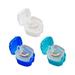 Suminiy.US 3PCS Denture Bath Case Cup Box Holder Storage Soak Container with Strainer Basket for Travel Cleaning