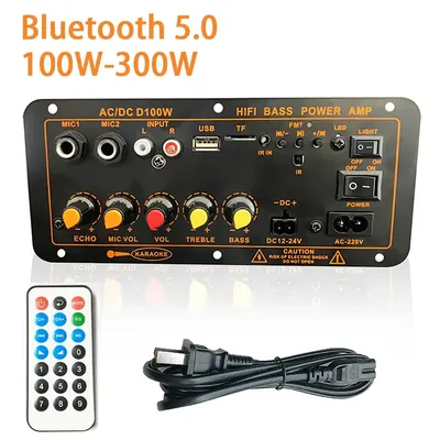 Carte amplificateur Bluetooth D100 100W Max 300W karaoké haut-parleur audio caisson de basses