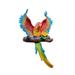 Realistic Parrot Statue Sculpture Polyresin Parrot Ornament Wall Art Hanging Parrot Wall Decor for Outside Home Kitchen Patio Lawn Red