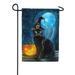 America Forever Black Kitty Halloween Garden Flag Double Sided Vertical 12.5 x 18 inch for Outdoor Yard Lawn Halloween Decor Halloween Pumpkin Yard Decor Witch Hat Garden Flag