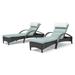 Barcelo 2 Piece Sunbrella Outdoor Patio Chaise Lounge With Cushions