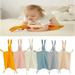 QingY-6PCS Baby Safety Blanket Cotton Muslin Soft Towel Bib Rabbit Doll Teething Quilt Kids Comfortable Kids Toys