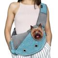 PetAmi Dog Sling Carrier for Small Dogs Puppy Carrier Sling Purse Dog Bags For Traveling Carrying Bag to Wear Medium Cat Adjustable Crossbody Pet Sling Travel Poop Bag Dispenser Max 10 lbs Blue