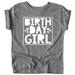 Olive Loves Apple Birthday Girl Square with Hearts Birthday T-Shirts for Any Age Birthday Granite Heather Shirt 5-6