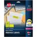 Avery Printable Address Labels with Sure Feed 1 x 2-5/8 Neon Yellow 750 Blank Mailing Labels (5972)