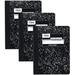 Mead Composition Notebook Wide Ruled Paper 9-3/4 x 7-1/2 100 Sheets per Notebook Black Marble (38301) Pack of 3