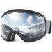 Snowledge Icyvanes Ski Snow Snowboard Goggles for Men Women with ski socks and hard case OTG Ski Goggles with Dual Lens Anti Fog UV 400 Protection