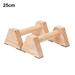 CXDa 1 Pair Wood Push-up Bar Bold Handle Portable Quadrangle Design Parallettes Bar for Body Building