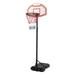 Clearance Portable Basketball Hoop & Basketball Goal System Height Adjustable 4.9 ft-6.89 f with Blue 28-Inch Backboard for Adults Teenagers Kids Indoor Outdoor Use