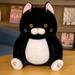 Children Gift Sleeping Mate Toy Soft Toy Room Decoration Accompany Toy Sofa Cushion Cartoon Cat Plush Doll Stuffed Animals Cat Stuffed Toy Sitting Lazy Cat Plush Toy BLACK 43CM