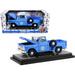 Diecast 1958 Chevrolet Apache Stepside Pickup Truck Pan Am Ground Crew Light Blue with White Top Limited Edition to 6880 pieces Worldwide 1/24 Diecast Model Car by M2 Machines