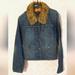 American Eagle Outfitters Jackets & Coats | American Eagle Outfitters Denim Jacket With Faux Fur Collar Size L | Color: Blue/Tan | Size: L