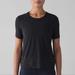 Lululemon Athletica Tops | Lululemon Sole Training Short Sleeve Black 6 | Color: Black | Size: 6