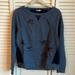 Anthropologie Tops | Anthro Navy Sequin & Silk Sweatshirt | Color: Blue | Size: Xs