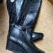 Giani Bernini Shoes | Giani Bernini Black Leather Wedge Heel Boots W/ Rubber Soles (New-Sz 7.5) | Color: Black | Size: 7.5