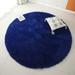 Soft & Plush Modern Area Rug Circle Rug for Bedroom Fluffy Carpet for Kids Room 63.78x63.78 inches Navy Blue