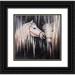 Atelier B Art Studio 15x15 Black Ornate Wood Framed with Double Matting Museum Art Print Titled - TWO WHITE HORSES KISSING