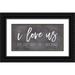 Rae Marla 14x9 Black Ornate Wood Framed with Double Matting Museum Art Print Titled - Our Life - I Love Us II