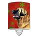 Caroline s Treasures LH9348CNL Leonberger Red and Green Snowflakes Holiday Christmas Ceramic Night Light 6x4x3