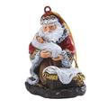 Etereauty Christmas Ornament Santa Resin Tree Hanging Jesus Figure Sitting Statue Birth Figurine Christ Decor Claus Santa Father