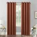 Sun Zero-Sun Zero Hayden Energy Saving Blackout Grommet Curtain Panel Single Panel54x63-Terracotta