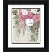Boho Hue Studio 20x24 Black Ornate Wood Framed with Double Matting Museum Art Print Titled - Soft Pink Florals 1