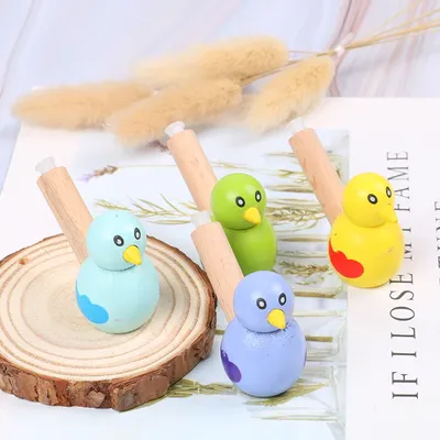Sifflet d'oiseau de dessin animé pour enfants instruments de musique jouet pour enfants pendentif