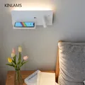 Applique Murale LED à Chargement Sans Fil USB Lampe de oral et de Chambre à Coucher Projecteur de