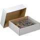 20er-Pack Kartons mit abnehmbarem Deckel Wellpappe 1-wellig 33,8 x 23,8 x 9,2 cm weiß, Nestler, 33.8x9.2x23.8 cm