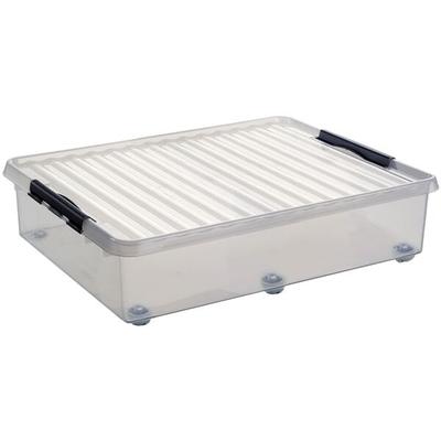 Aufbewahungsbox mit Rollen 60 Liter H6163199 transparent, sunware, 80x20x50 cm