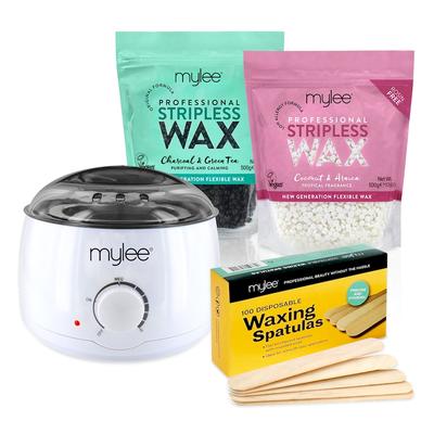 Mylee - Professionelles Warmwachsperlen-Set Aktivkohle & Kokos Rasierer & Enthaarungstools 1 ct (49.99 € / 1 ct)