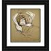 Toulouse-Lautrec Henri 15x16 Black Ornate Wood Framed with Double Matting Museum Art Print Titled - Woman Sleeping on the Back