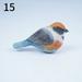 Fuwaxung Nordic Home Decoration Craft Garden Desktop Figurine Gift Toys Wooden Birds Statue Ornaments Decorative Carved Wood Robin Bird