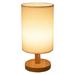 AoHao Linen Table Lamp Modern Beige Touch Control LED Linen Night Light Warm White Bedside Lamp USB Powered for Bedroom Living Room Decoration