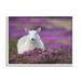 Stupell Industries Elegant White Sheep Among Purple Flower Meadow Photograph White Framed Art Print Wall Art Design by James Dobson