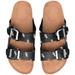 Women's Chicago White Sox Mini Print Double Buckle Sandal