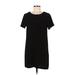 Bobeau Casual Dress - Shift: Black Solid Dresses - Women's Size Small