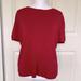 Ralph Lauren Tops | Lauren Ralph Lauren Short Sleeve Red Silk Top, Size L | Color: Red | Size: L