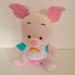 Disney Toys | Disney Winnie-The-Pooh Piglet Soft Plush With Rainbow Shirt | Color: Pink/White | Size: Osbb