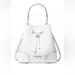 Michael Kors Bags | Michael Kors Mercer Gallery Convertible Bucket Optic White/ Silver Leather Bag | Color: White | Size: Small